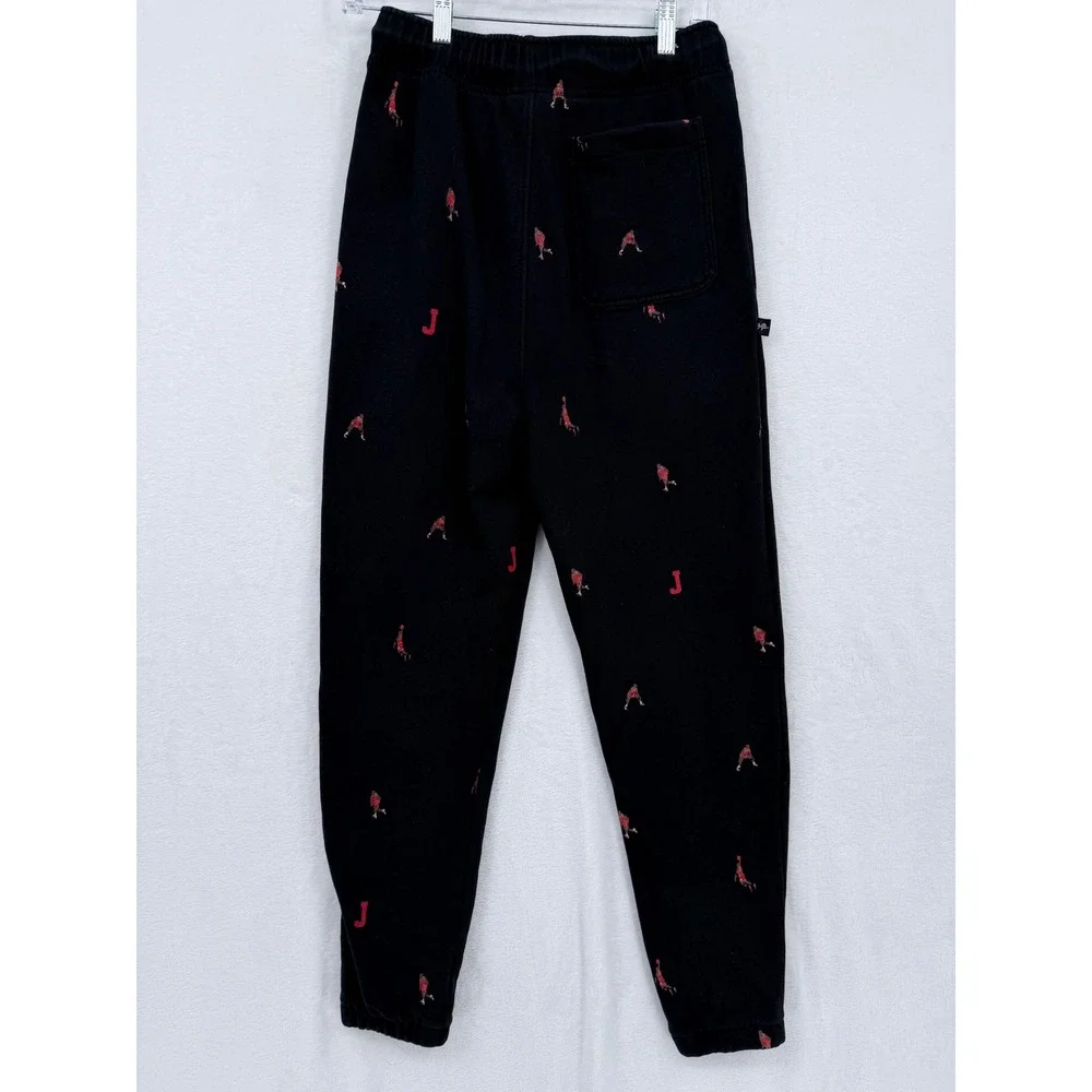 Jordan Mens All Over Print Jumpman Sweatpants Black Size S Retro Streetwear Gym